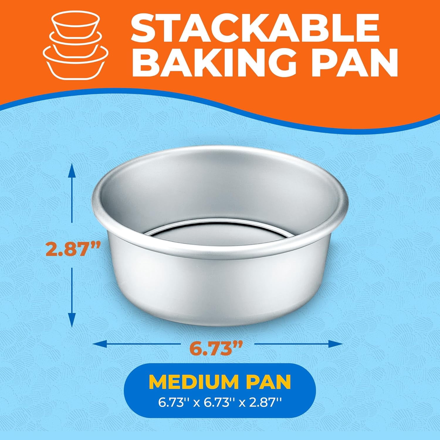 Baking Pan - Anodized Aluminum Round Cheesecake Pan 6’', Pressure Cooker and Air Fryer Compatible, Recipe Booklet Included, Oven Safe (Up To 500° F)