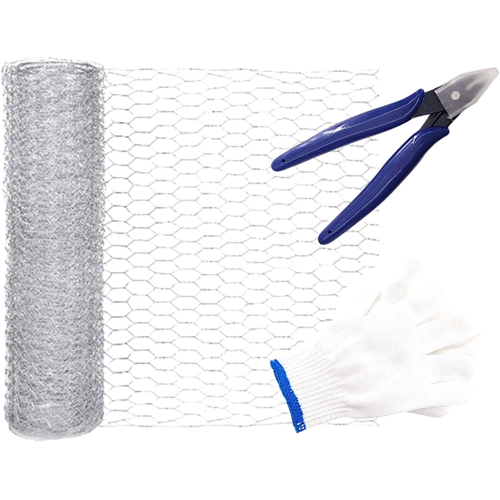 MLINS  Hexagonal Net Garden Holes Mesh Netting Chicken Wire Silver