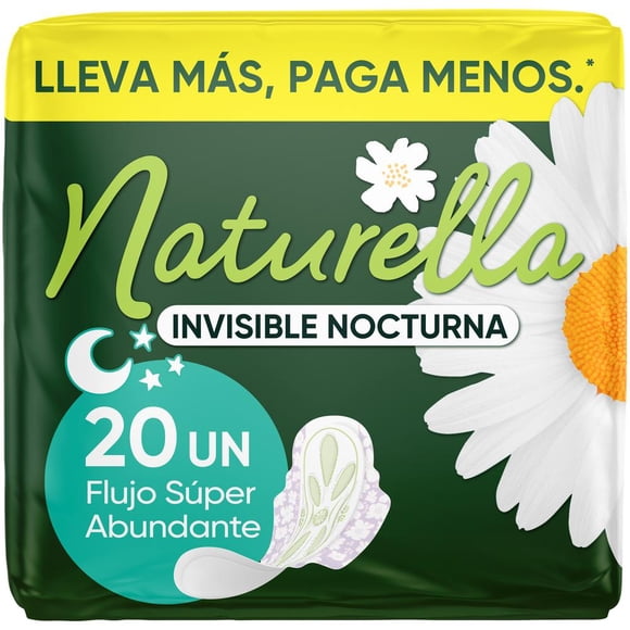 Toallas Femeninas Naturella Invisible Nocturna 20 pzas