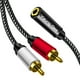 thumbnail image 1 of Cable adaptador de audio Yeung Qee de 3,5 mm hembra a 2RCA macho, 1 of 6