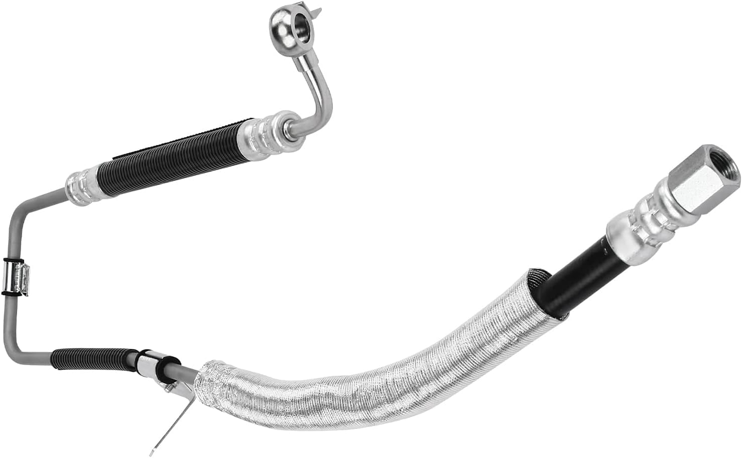 A-Premium Power Steering Pressure Hose Line Assembly Compatible with Toyota Camry 1997-2001, Solara 1999-2003 & Lexus ES300 1997-2001, 3.0L, with Aluminum Foil Sheath, From Pump (43-1/4" Hose)