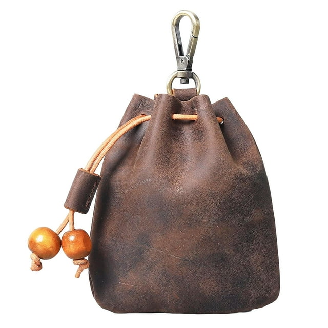 Monedero medieval Yinane bolso Cinturón Accesorio de vestuario Funda para teléfono móvil Marrón oscuro