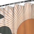 thumbnail image 3 of Orange Boho Sun, Mountain and Plant Pattern Shower Curtain 84"x72" ,Bathroom Decorative Shower Curtains Set with 12 Hooks,Modern Waterproof Washable Shower Curtain, 3 of 6
