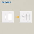 thumbnail image 3 of Wall Plate Midsize 1-Toggle/1-Decorator/Rocker , 2 Gang,White (10-Pack), 3 of 5