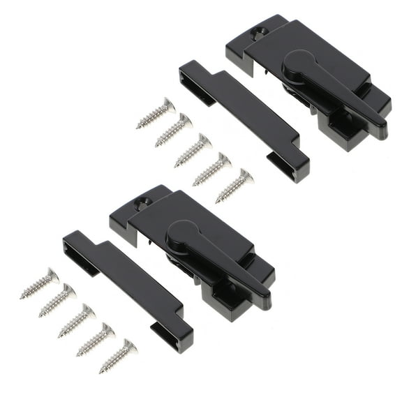 Kitandove Zinc Alloy Cam Sash Locks Black 2 Sets 2.6X0.9in
