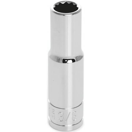Wilmar W38612 Chrome Socket, 3/8" Drive, 3/8", 12 Point, Deep