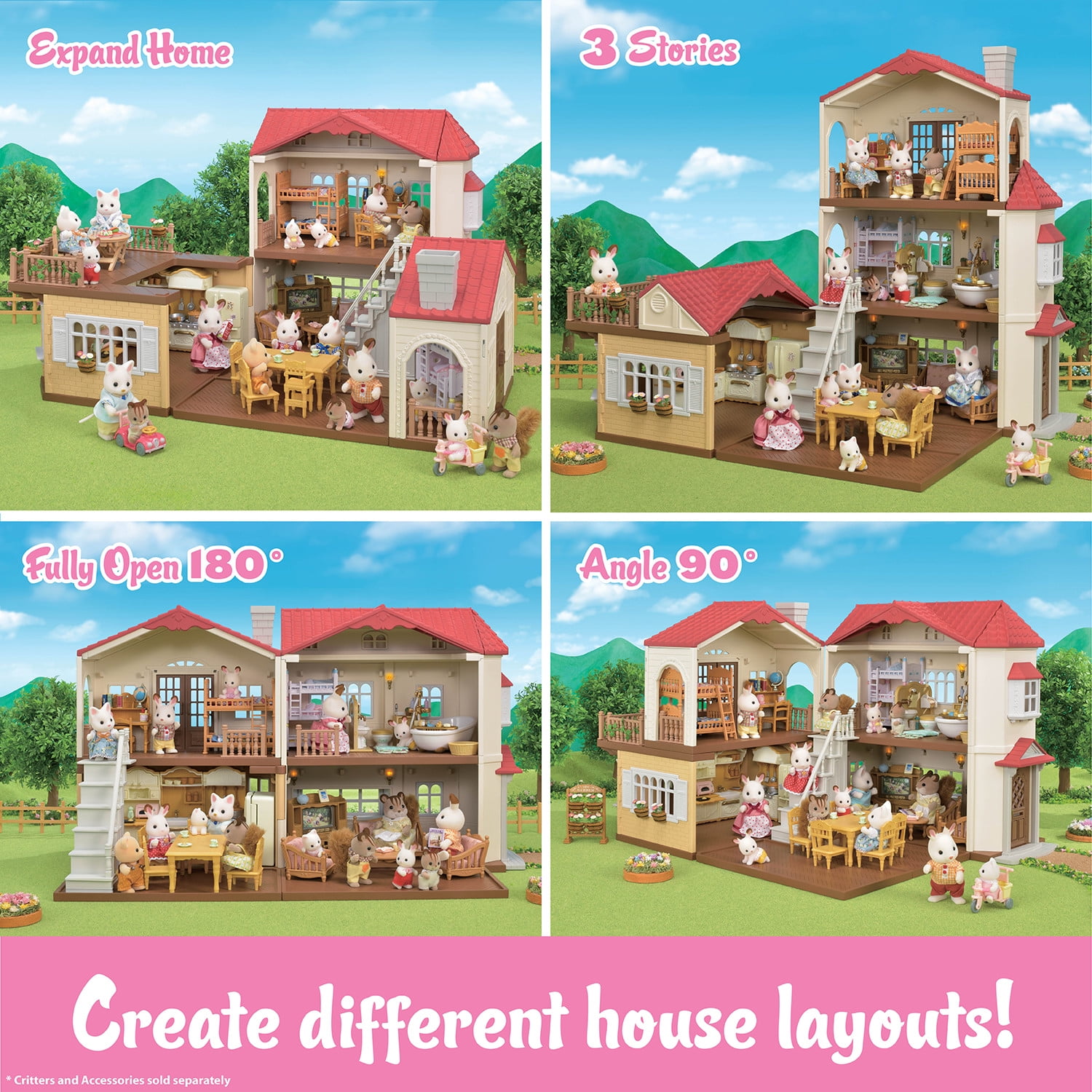 calico critters red roof country home set