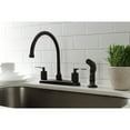 thumbnail image 3 of Kingston Brass FB795SVLSP Serena Centerset Kitchen Faucet with Plastic Sprayer, Oil Rubbed Bronze, 3 of 5