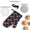 thumbnail image 3 of Pofeuu Rose Flowers Print Oven Mitts and Pot Holders 4 pcs Set,High Heat Resistant 500 Degree Extra Thicken Long Kitchen Cotton Oven Glove for Cooking, 3 of 6