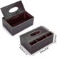 thumbnail image 2 of Pu Leather Household Office Rectangular Tissue Box With Remote Control Storage Organizer Box - Elegant And Stylish Home Napkin Holder Desktop Tissue P, 2 of 5