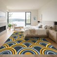 thumbnail image 3 of ODIKA 4'x6' Machine Washable Non-Slip Area Rug, Geometric Gold High Traffic Rug, Gold, 956406, 3 of 7