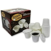 Disposable Cups for Use in KeurigÃ‚Â® Brewers - Simple Cups - 25 Cups, Lids, Filters with Easy Close Stand - Use Your Own Coffee