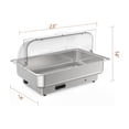 thumbnail image 2 of Bingirl 9QT Electric Chafing Dish Electric Buffet Warmer Set with Temperature Control and Roll Top(Full Size), 2 of 7