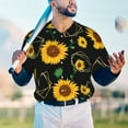 thumbnail image 6 of Balery Sunflowers3 Baseball Jersey for Men Casual Button Down Shirts Short Sleeve Active Team Sports Uniform-Small, 6 of 9