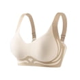 thumbnail image 5 of Sakmal Plus Size Ladies Sports Bras Large Bust Spaghetti Straps Patchwork White Breathable Compression Ladies Sports Bras 4XL, 5 of 5