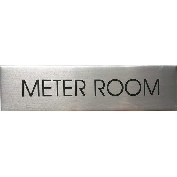 METER ROOM SIGN (BRUSHED ALUMINUM)