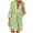 Green, variant on qolati Women's Summer Boho Mini Dress Ethnic Floral Print Puffy Sleeve A-Line Dress Casual Loose V Neck Tassel Hem Beach Sundress