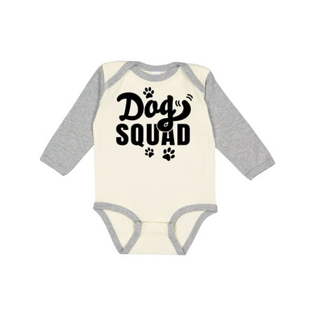 

Inktastic Dog Squad with Paw prints Gift Baby Boy or Baby Girl Long Sleeve Bodysuit