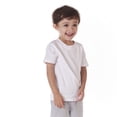 thumbnail image 4 of Playera Gerber para niño pequeño, paquete de 5, lisa, manga corta, 160 g/m², blanca, talla 3T, 4 of 5