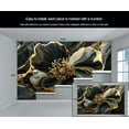thumbnail image 5 of Black Gold Flowers Wall Mural, Luxury Black Gold Marble Mural Wallpaper, Nordic Modern Luxury Art Large Wallpaper For Bedroom Living Room Dining Room 59"W x 39.4"H (Not Peel and Stick), 5 of 6