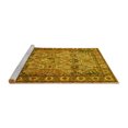 thumbnail image 2 of Ahgly Company Machine Washable Indoor Round Persian Yellow Traditional Area Rugs, 3' Round, 2 of 4
