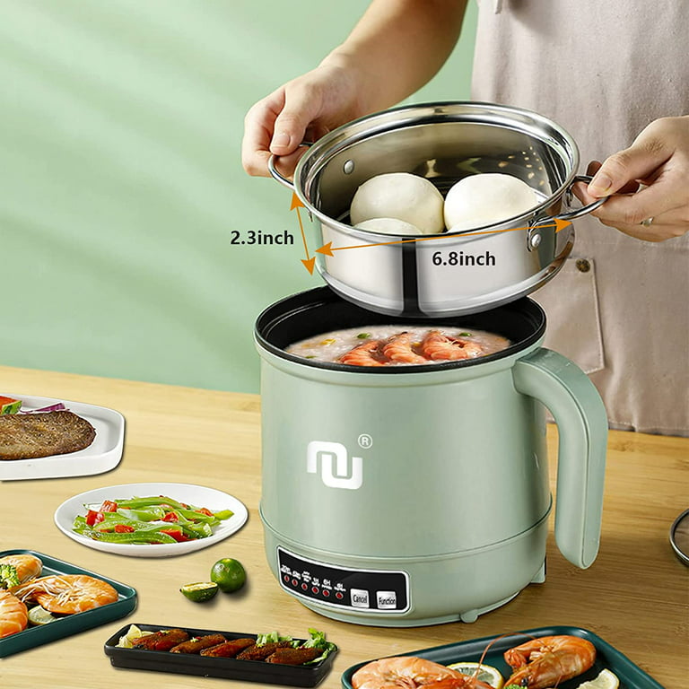1000W Mini Portable Electric Cooker Hot Pot Steamer Noodles Soup
