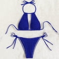 thumbnail image 3 of OSFVNOXV Two-Piece Bikini Sets for Women,Summer Cut Out Halter Neck Bikini Bra with Thong,Adjustable Strap Backless Side String Swimwear Beachwear, 3 of 4