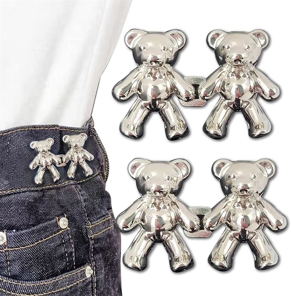 Bear Jeans Button, Adjustable Jean Button Pin, Detachable Decorative Waist  Buckles, No Sewing, Perfect Fit Tighten Waist Adjustment Button For Pants