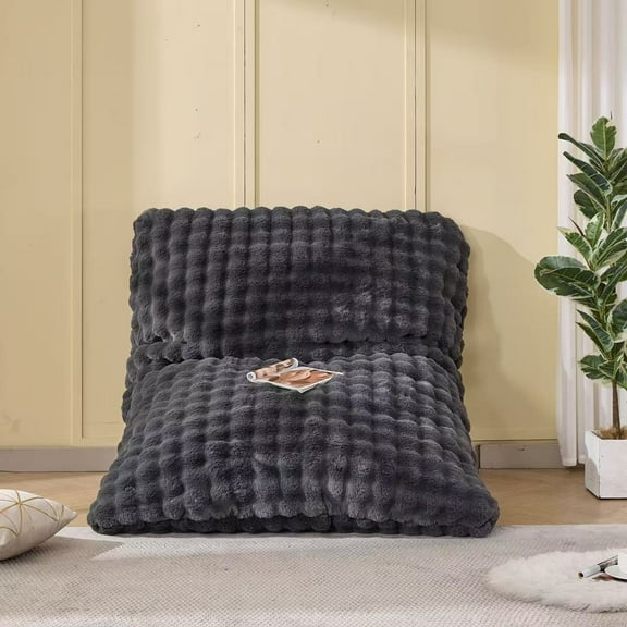 AODAILIHB 3 in 1 Bean Bag Chair Bed, Comfort Bean Bag Sofa Couch, Convertible Chair Folds from Bean Bag to Lounger, Giant Bean Bag Chair Bed,Gray