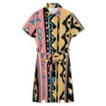 thumbnail image 4 of Colorful Tribal Patterned Fabric Womens Shirt Dresses Women'S Short Sleeve Dress Turn-Down Collar Dress A Line Casuall Dress Oversize(XS-6XL), 4 of 7