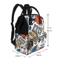 thumbnail image 2 of Balery French Food Mummy Backpack - Waterproof Twill Canvas, Large Capacity Diaper Bag with Multiple Pockets and Adjustable Straps, 2 of 6