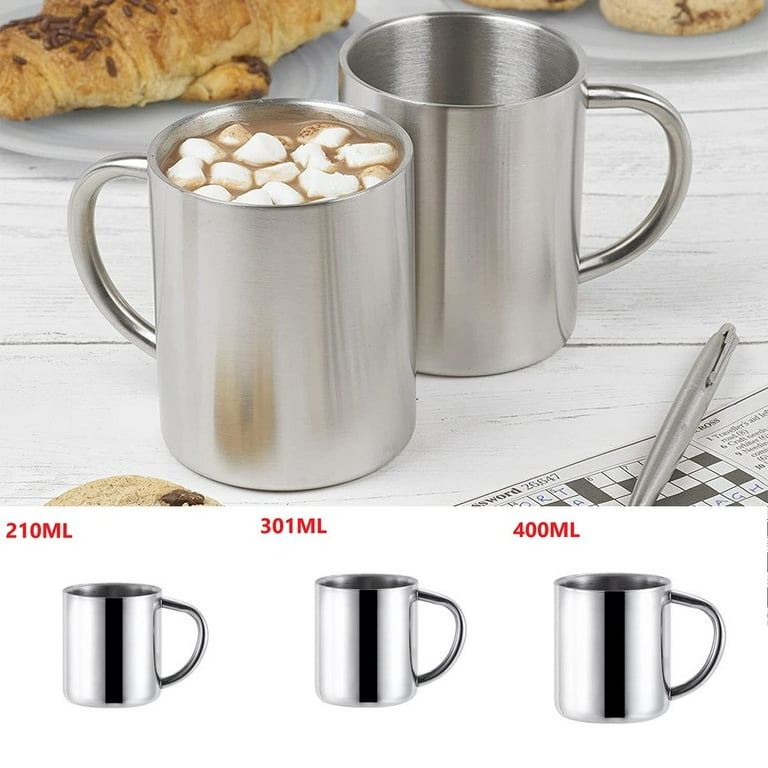 1pc 18/8 Stainless Steel Coffee Cup, Portable, Suitable For Hot