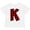 AA-White, variant on Inktastic Red Buffalo Plaid Initial K Boys or Girls Toddler T-Shirt