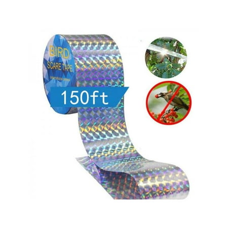 Baywell Bird Repellent Deterrent Scare Tape Dual-sided Reflective and Holographic Keep Birds