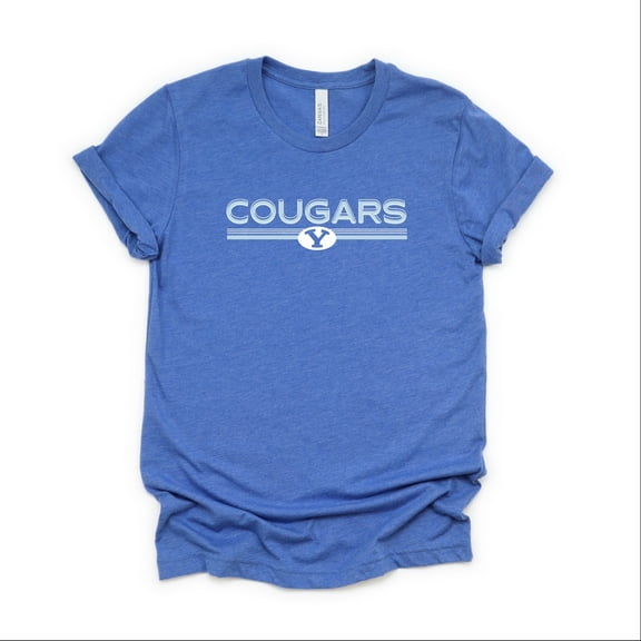 BYU Cougars Shadowed - Women's Short Sleeve Graphic T-Shirt