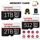 thumbnail image 2 of Lenovo-tarjeta Micro TF SD, tarjeta Flash U3 de 512GB, 1TB, 2TB, 4K, Ultra HD, TF, para PC, teléfono, Drone, Game Cam, 1-2 uds. Fivean unisex, 2 of 2