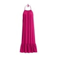 thumbnail image 7 of DGMIOCS Women's Backless Sleeveless Maxi Dress Oversized Duster Coat Style Long Dress with Spaghetti Straps for Everyday Versatile Wardrobe Hot Pink XXL, 7 of 7