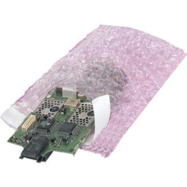 Anti-Static Bubble Pouches,8"x11 1/2",Pink,PK350 39UK82