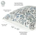 thumbnail image 7 of Mainstays 18"x18" Blue Embroidered Floral Decorative Throw Pillow, 7 of 7