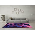 thumbnail image 3 of Ahgly Company Indoor Rectangle Oriental Purple Modern Area Rugs, 4' x 6', 3 of 4