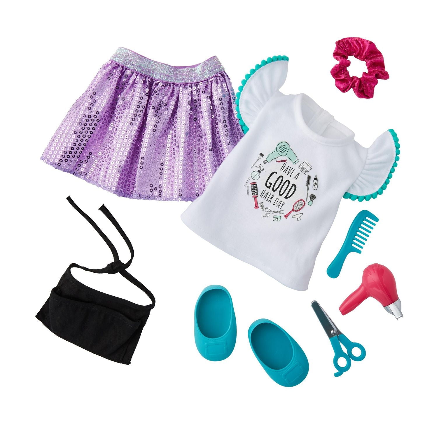 Ma vie comme poupée de coiffeur posable de 18 po, choisissez parmi 2 styles