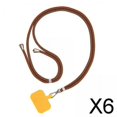 thumbnail image 1 of 5x cordón ajustable para teléfono celular correa para el cuello cuerda de mano naranja amarillo 6 piezas, 1 of 8