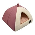 thumbnail image 4 of Cama para gatos para gatos de interior - Cama cueva Casa para gatos Tienda de campaña para gatos con almohada acolchada lavable extraíble, para , Rose Rosa, 4 of 8