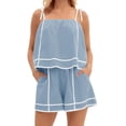 thumbnail image 5 of Spaghetti Strap Women 2 Piece Sets Tank Tops Camisole and High Waist Shorts, 5 of 6