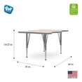 thumbnail image 2 of Tot Mate 23" Rectangular Contemporary Composite Wood My Place Table in Gray, 2 of 5
