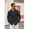 thumbnail image 3 of COOFANDY Mens Dress Shirts Casual Long Sleeve Button Down Shirts Oxford Shirts for Men, 3 of 6