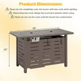 thumbnail image 3 of Costway 40-Inch Outdoor Propane Fire Pit with Lava Rocks Removable Lid & Protective Cover Brown, 3 of 10