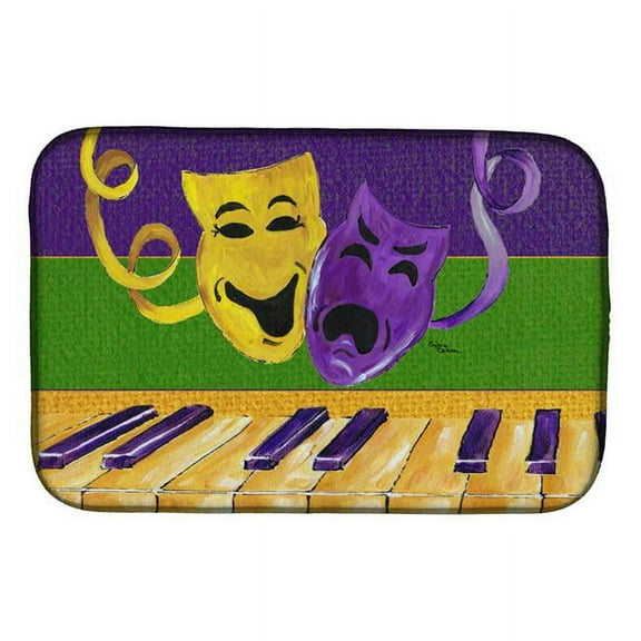 Mardi Gras Dish Drying Mat