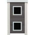 thumbnail image 1 of New Age Pet ECOFLEX Outdoor Cat 2 Level Townhouse Grey - Weather-Resistant Kitty Shelter, 1 of 8