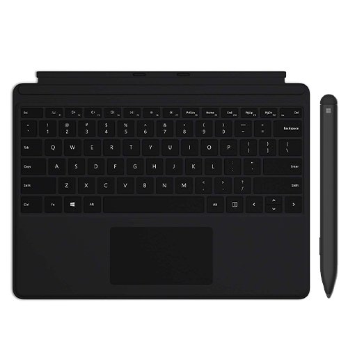 Microsoft Surface Pro X Keyboard Black Alcantara Surface Slim Pen Black Large Glass Trackpad Led